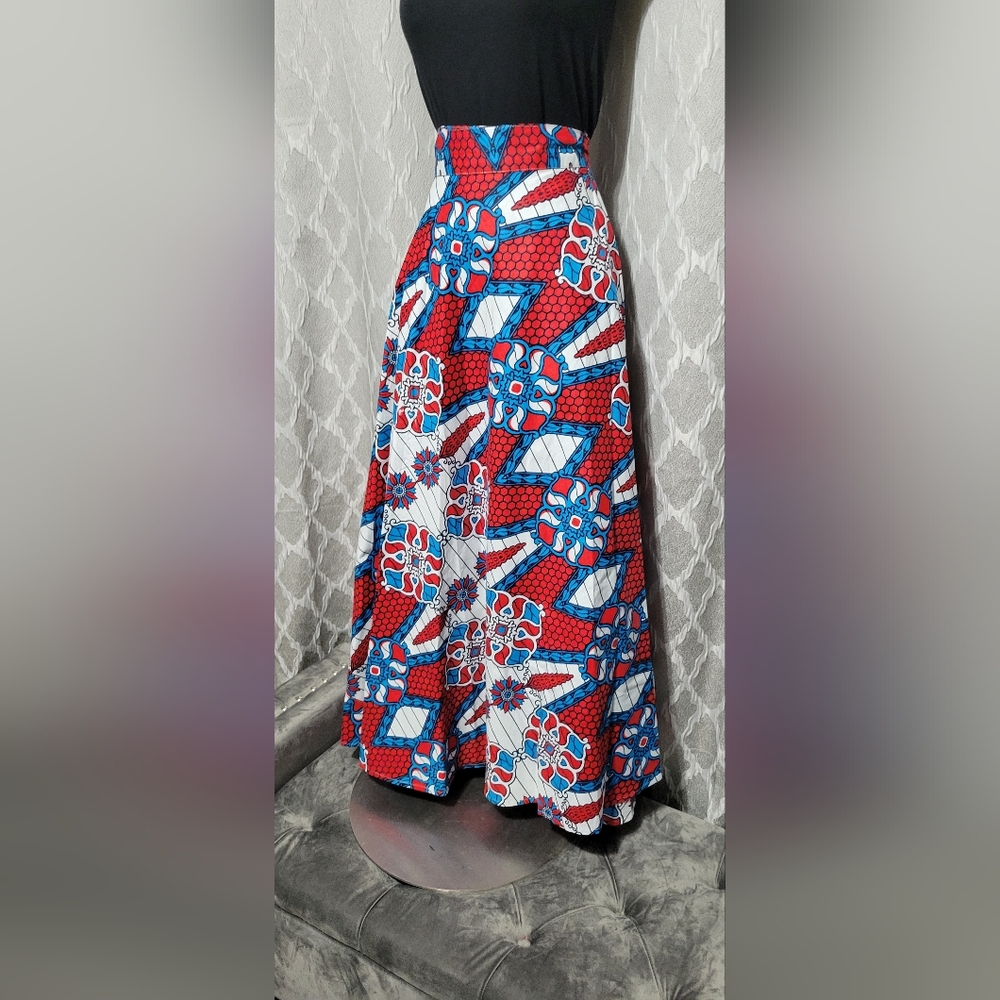 Ankara | African Print | Geometric Wrap Skirt | Free Size